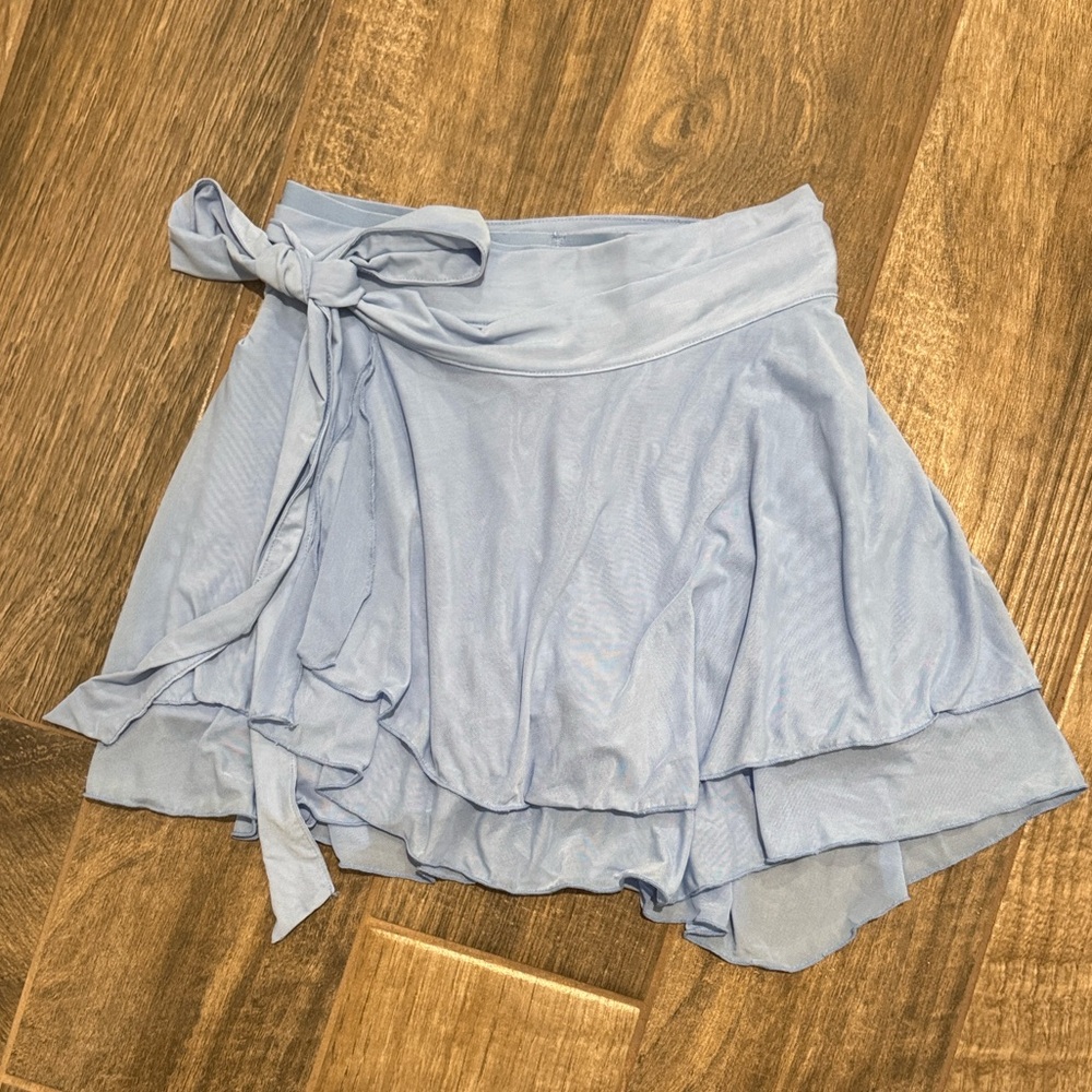 Blogilates Women's Dance Studio Wrap Skort - light powder blue S